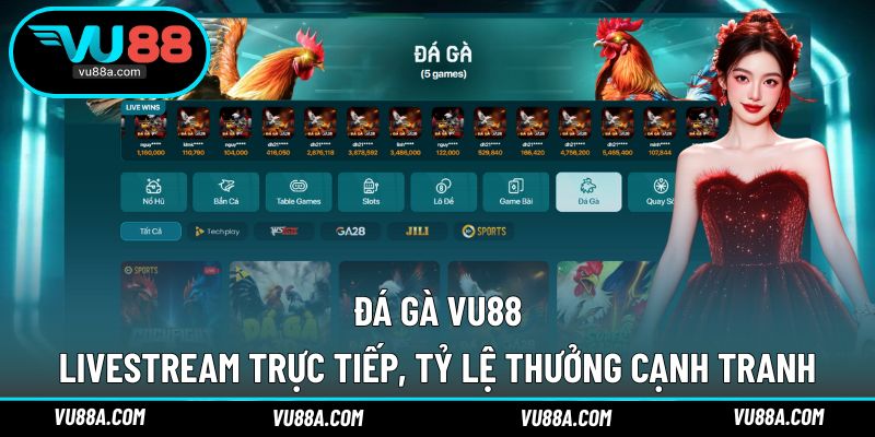 Đá Gà VU88 livestream trực tiếp, tỷ lệ thưởng cạnh tranh